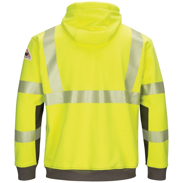Bulwark Hi-Vis Pullover Sweatshirt with Waffle Lining in Hi-Vis Yellow